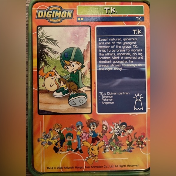 Anggmon, TK, Ikkakumon,Mimi
Digimon Special Edition Taco Bell Tin cards lot of 4 - Picture 5 of 6